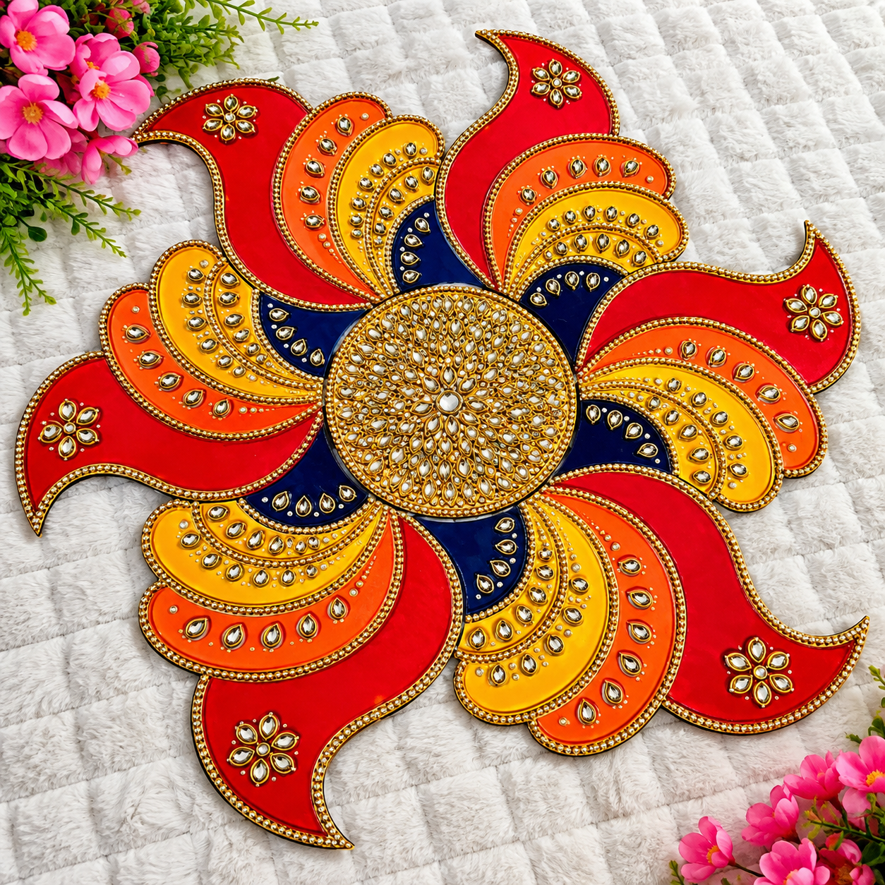 jeweled floral mandala ornament jeweled floral mandala ornament