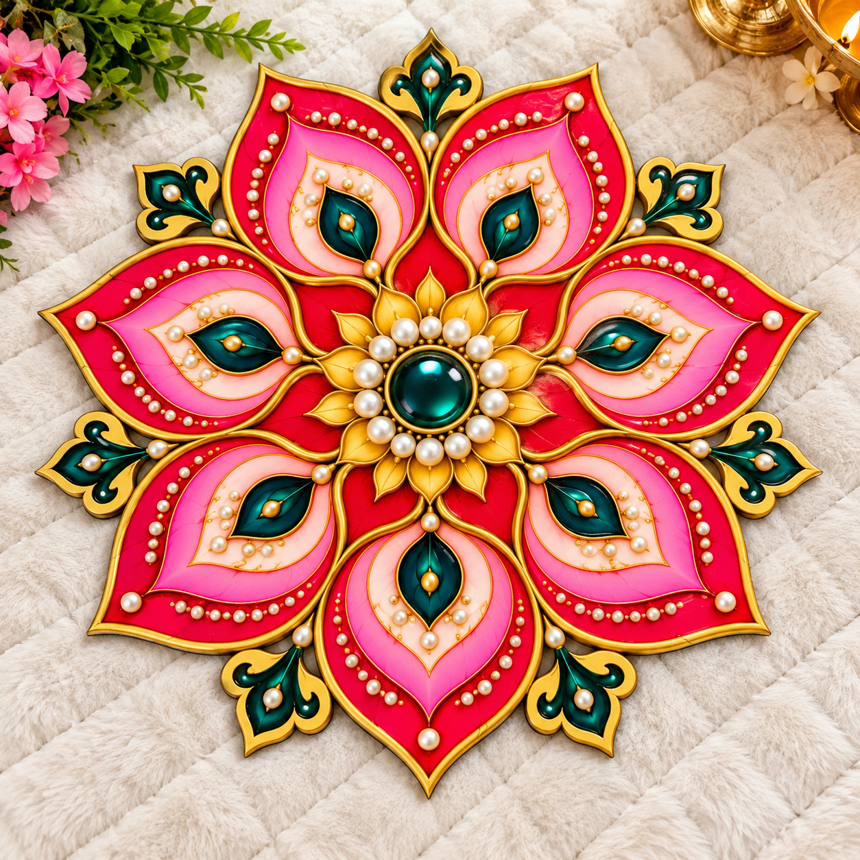 ornate jewel toned lotus mandala ornate jewel toned lotus mandala